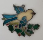 Vintage Makit Bakit Christmas Ornament Bird Holly 2 5 X 3 