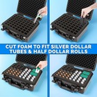 Casematix Coin Tube Storage Box Case Organizer Holds 56 Coin Rolls Or Tubes