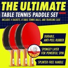 Ping Pong Paddle Set With Rackets  Balls   Carry Case For Table Tennis