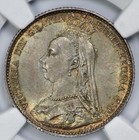 1891 Great Britain Silver 6p Sixpence Ngc Ms 64