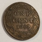 1909 Canada Large One Cent Coin Edward Vii Canadian 1 Penny Km  8 Bronze 25 4mm