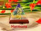 7 Chakra Healing Crystal Pyramid With Engrave Reiki Symbols  Energy Generator