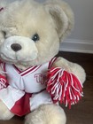 Vintage    teddy Precious    Cheerleader Plush Bear Dan Dee-rare  Red White Dandee