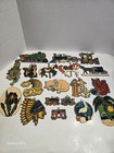 Vintage 1970s 19 Pieces Stained Glass- Style Sun Catchers Featuring Trains    