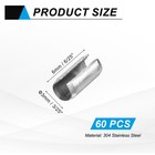 60pcs Roll Pins 3 25 Inch 3mm  Dia  6 25 Inch 6mm  Length  Silver