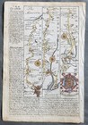 1720 Emmanuel Bowen Antique British Road Map Bristol To Monmouth - Herefordshire
