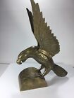 10  Beautiful Vintage Brass American Bald Eagle Statue On Ball Finial 