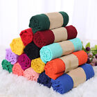 High Quality Jersey Scarf Shawl Wrap Hijab Stretchy Lycra Big Long Maxi Plain Uk