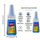 401 Glue Instant Fast Adhesive 20ml Bottle Stronger Super Glue Multi Purpose Fix