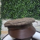 Brown Jean Wool Confederate Wheel Cap