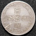 Silver 1696 England Great Britain 1 2 Half Crown William Iii   Vf  Condition