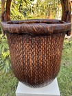 Large Antique Hand Woven Seri Asian Rice Basket 28    High X 15    Width 6lb