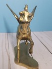 Vintage Solid Brass Pegasus Winged Flying Horse On Stand Figurine - Tarnished