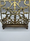 Vintage Brass Ornate Adjustable Folding Book Bible Cookbook Stand Display Holder