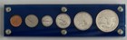 1867-1967 Canada Silver 6 Coin Set Centennial Housed In Hard Blue Capital Holder