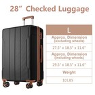 Hardshell Lightweight Durable Abs Suitcases With Double Wheels Expandable 28inch