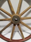 2 Antique Buggy Wagon Wheels Wood   Rubber 12  Garden Cart Carriage