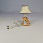Vintage Dollhouse Miniature Lamp Light Teddy Bear Table Lamp 1 12 Scale Nursery