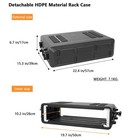 2u Rack Mount  Molded Pro-audio Pa Dj Case  Waterproof Hard Case With Custom Foa