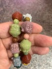2pcs Chinese Natural Alashan Colorful Jade Hand Carved  buddha  Beads Bracelets