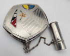 Beautiful Vintage Evans Italy Women s Art Deco Makeup Compact W Lipstick Holder