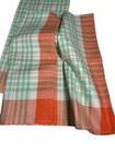 Kitchen Dish Towel Set 2 Nos Woven Cotton Orange Green Plaid Germany Vtg