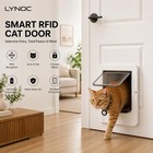 Electronic Cat Door 4-way Locking Pet Flap Collar Key Recognition Includes 2