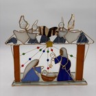 Kirkland Holiday Glassworks Nativity Scene Stained Glass Metal Multicolor Exc
