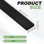 2pcs Neoprene Rubber Strips 3 8  X 1 8  X 3 3ft Adhesive Solid Rubber Sheet
