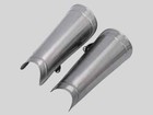 Medieval Polished Steel Knight Armor Pair Of Ridged Leg Greaves Armor Cosplay