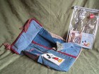 Walt Disney Baby Classic Mickey Diaper Stacker Decoration Blue Plaid Pocket New
