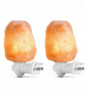 Himalayan Pink Salt Natural Hand-carved Crystal Rock Lamp Night Light 2 Pack
