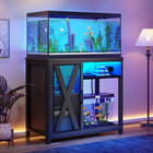 40-50 Gallon Fish Tank  Aquarium Stand With Power Outlets And Led Light  680lbs 