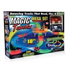 Glow In The Dark Race Track Set - 2 Led Cars  18ft Flexible Bendable Tracks
