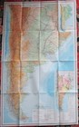 Big Wall Atlas South America Chile Argentina Paraguay Uruguay Map Russian Old