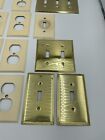 Large 16 Lot Electric Light Switch wall Outlet Cover Plates Hardware Metal brass