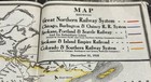 1918 Great Northern Railroad Map Glacier National Park Chicago Spokane Colorado