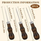 3 Pcs Sewing Awls  Leather Scratch Hollow Hook Awl Tool Kit