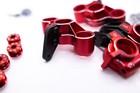 Arrma 6s Aluminum Knuckles   Hubs     7075-t6   Carbon Fiber Set  red 