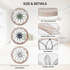 3 Piece Round Farmhouse Wall Decor With 6 Piece Interchangeable Flowers 12  