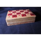 Rare Vintage Embossed Art Italian Leather Playing Card Box Case Holder