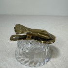 Vintage Victorian Brass Hand Clip Paper Mail Holder Towel Holder 4   