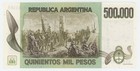 Argentina 500000 Pesos Nd 1980-83 Pick 309 Unc Uncirculated Banknote Sing 2