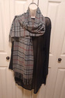 Men s Women s Winter Warm Scotland Made 100  Cashmere Scarf Shawl Plaid 67 x12 