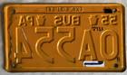 1955 Pennsylvania Bus License Plate   oa554   55 Pa 