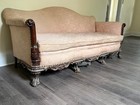 Camelback Chippendale Style Sofa  And Chair W carved Mahogany Ball   Claw Feet