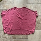 Comfy Pink Long Sleeve Tunic Top Casual Relaxed Oversized Blouse Large