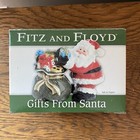 Fitz   Floyd Christmas Salt Pepper Shakers Gifts From Santa 2005 Hand Painted