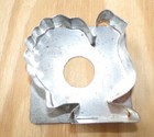 Antique Primitive Heavy Turkey Tin Cookie Cutter  vintage Hand Soldered Germany