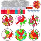 30 Sets Cardinal Suncatcher Craft Kits  Make Your Own Red Bird Stained Glass    